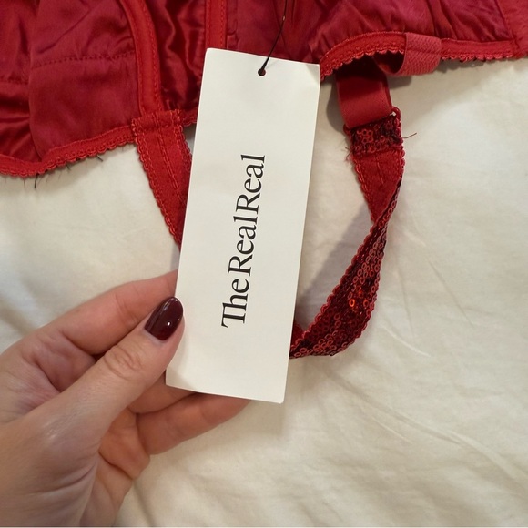 Dolce & Gabbana Red Sequin Balconette Bra - Picture 12 of 17